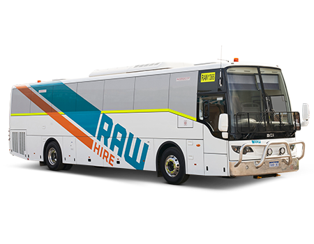 The Raw Hire 55 Seat BCI Bus ready for Long Term Vehicle Hire