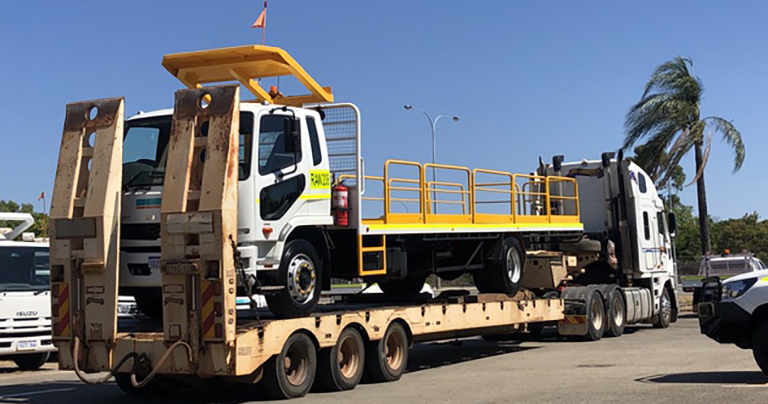 Mobilising vehicles to Barrow Island